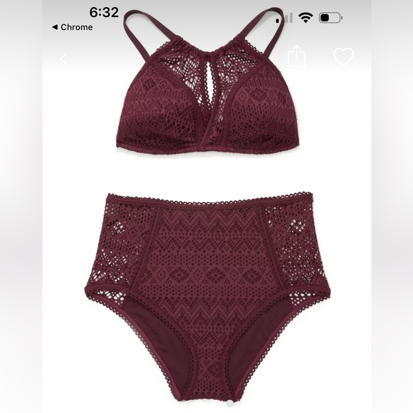 Adore Me Lianne Contour plus size bikini top, high neck top 4X crochet lined - Picture 4 of 6